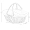 Vintiquewise Wicker Picnic Basket with Drop-Down Handles - Perfect as Gift basket for all Occasions QI003055R - alternate 5